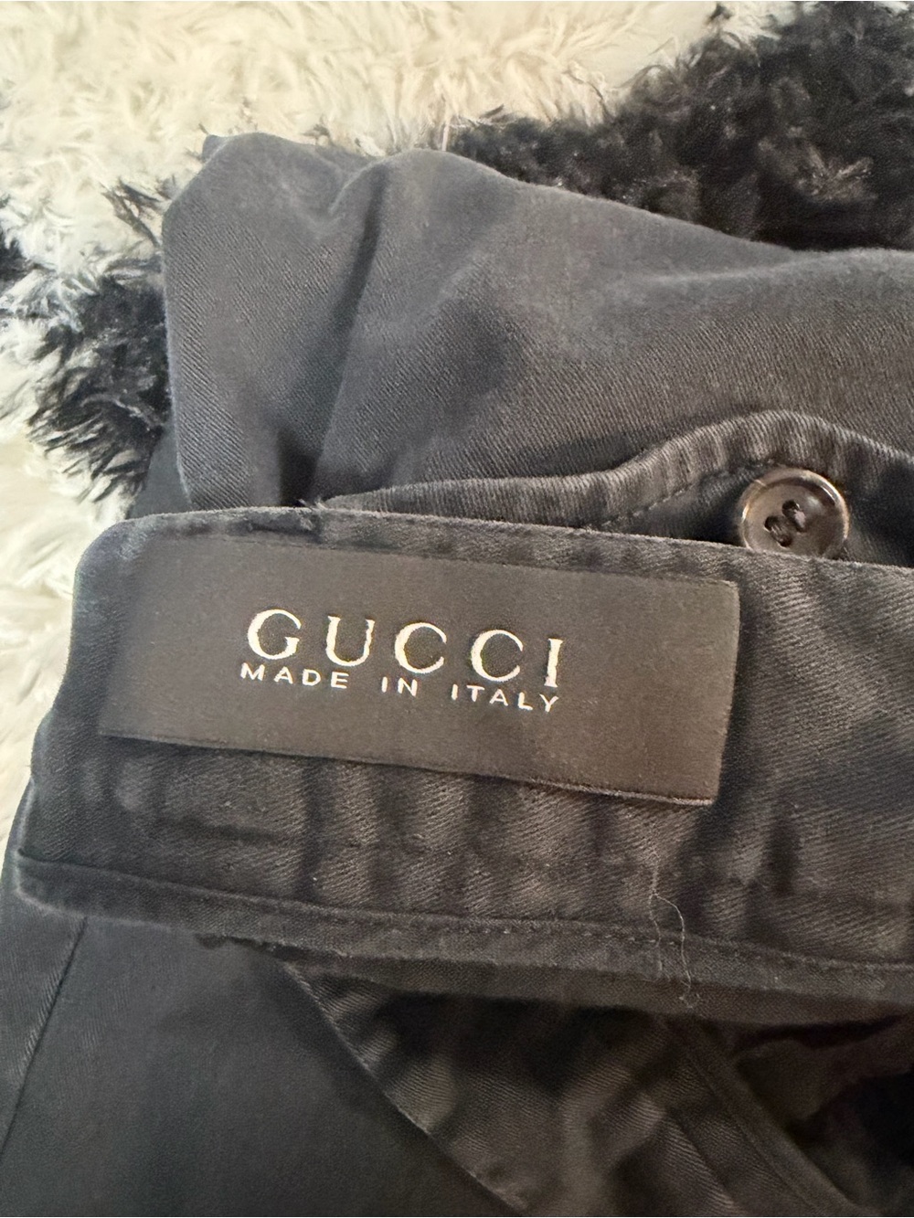 Gucci Black Trench Coat with Made in Italy Label